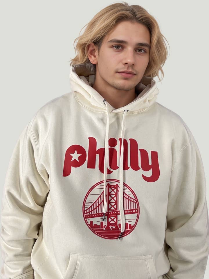 Retro Philly Bridge Hoodie for wholesale by Brotherly Love 215