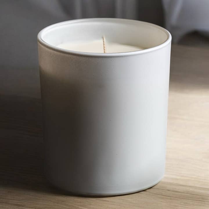 Timeless Aromas Ltd - Wholesale Jar/Filled Candle - Blank Label Candle, Matte White, Soy Wax Candle