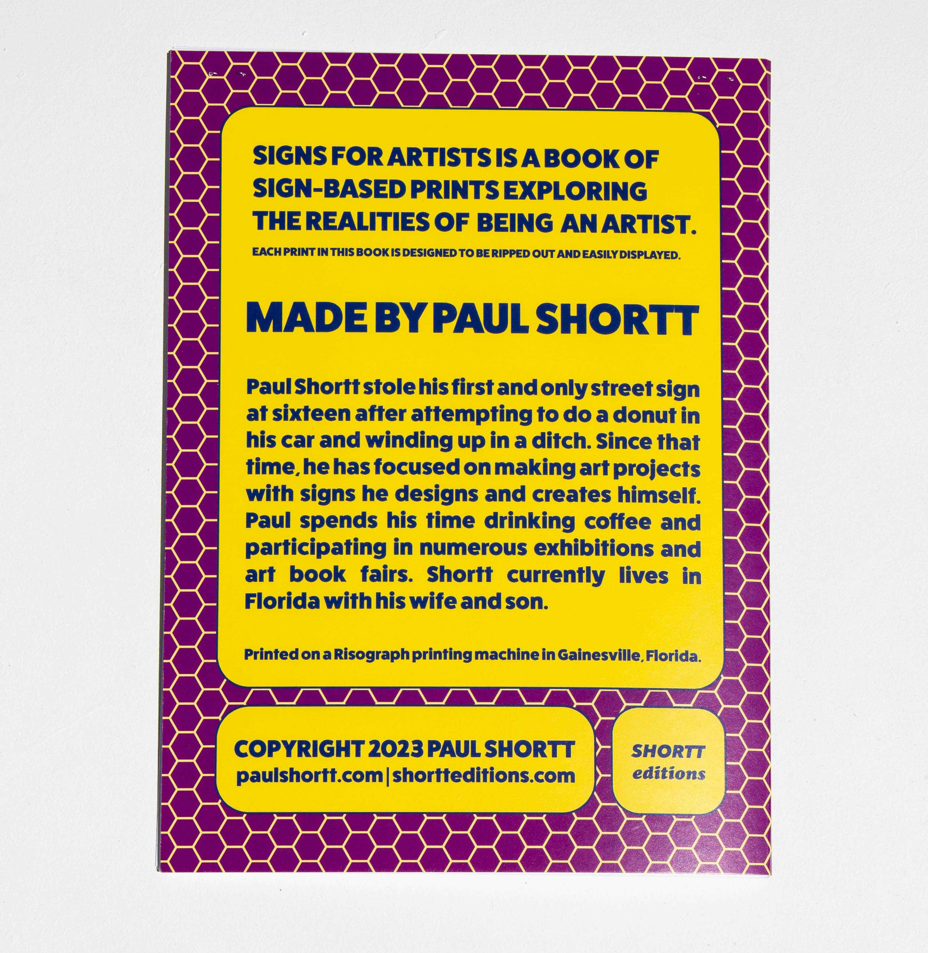 Shortt Editions - Wholesale Arts & Entertainment Book - Signs for Artists5