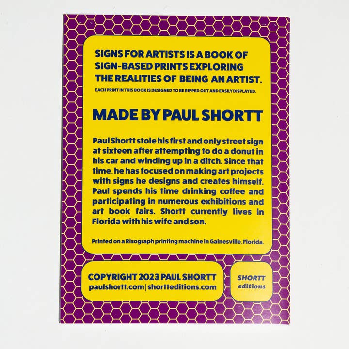Shortt Editions - Wholesale Arts & Entertainment Book - Signs for Artists5