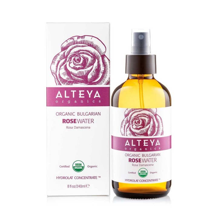 Organisches bulgarisches Rosenwasser 240 ml - Braunglas für den Großhandel von Alteya Organics