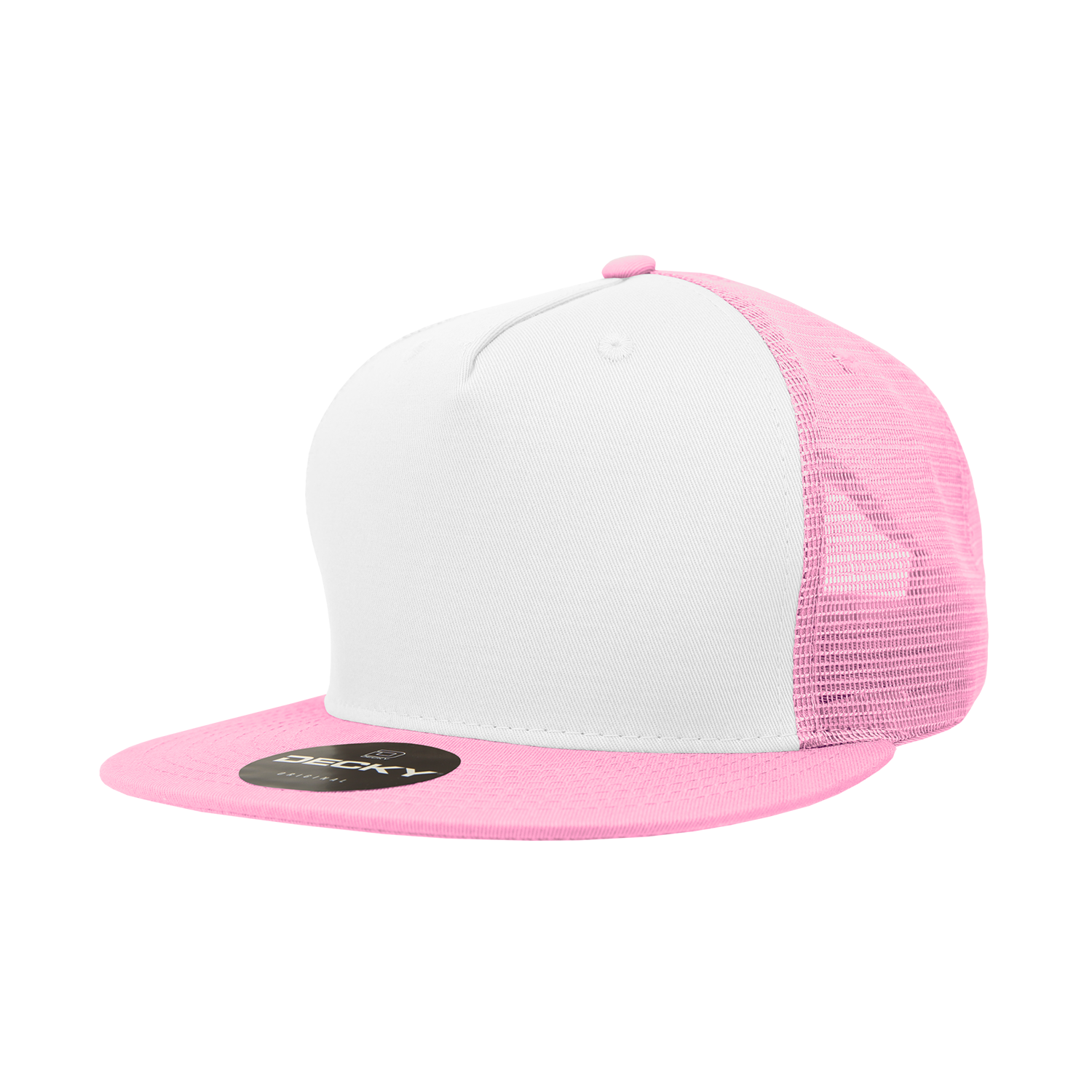 The Park Wholesale - Wholesale Truckerpet - Uniseks - Decky 1040 - Blanco Trucker Snapback-hoeden met 5 panelen - 104024
