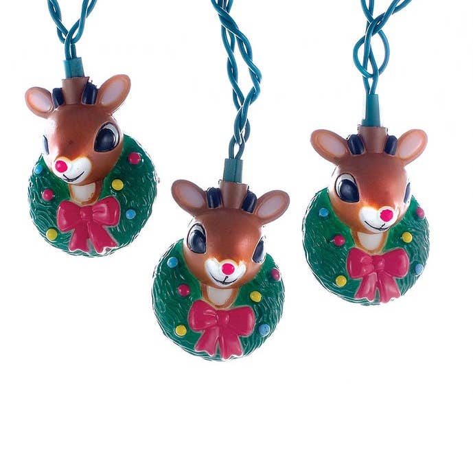10/L RUDOLPH HEAD W/WREATH LITE SET for wholesale by Kurt S. Adler, Inc.