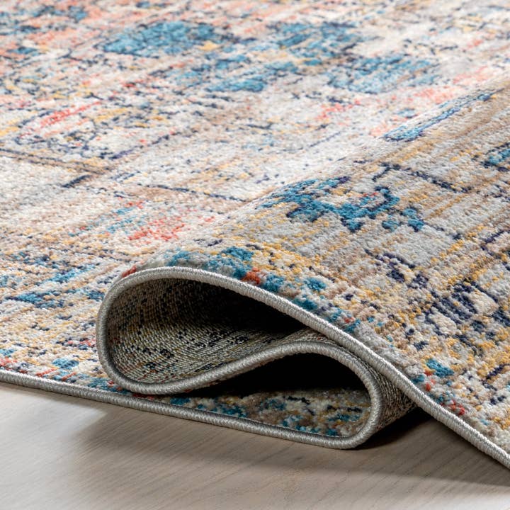 Beige Marley Traditional Medallion Fringe Area Rug for wholesale on Faire11