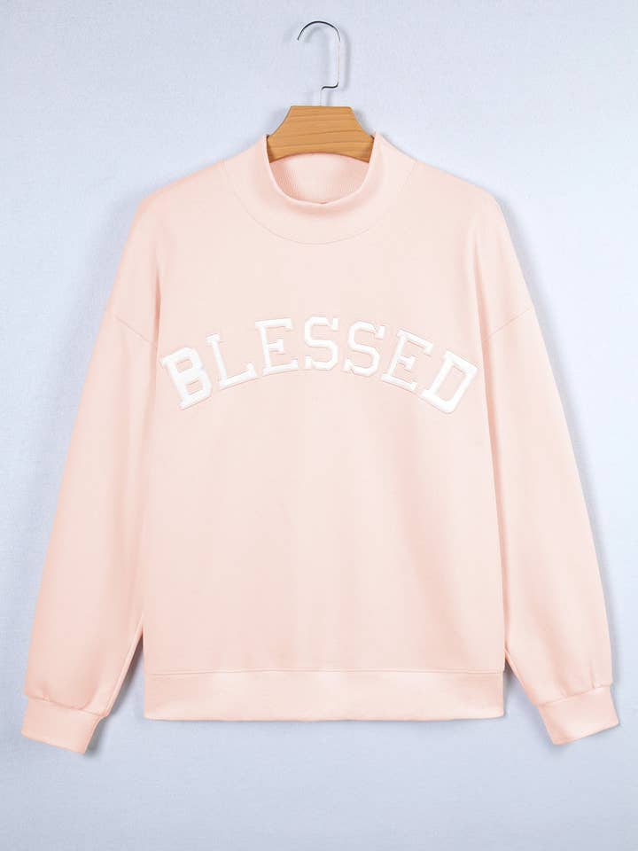 Camisola Bordada Abençoada por atacado de Threaded Pear