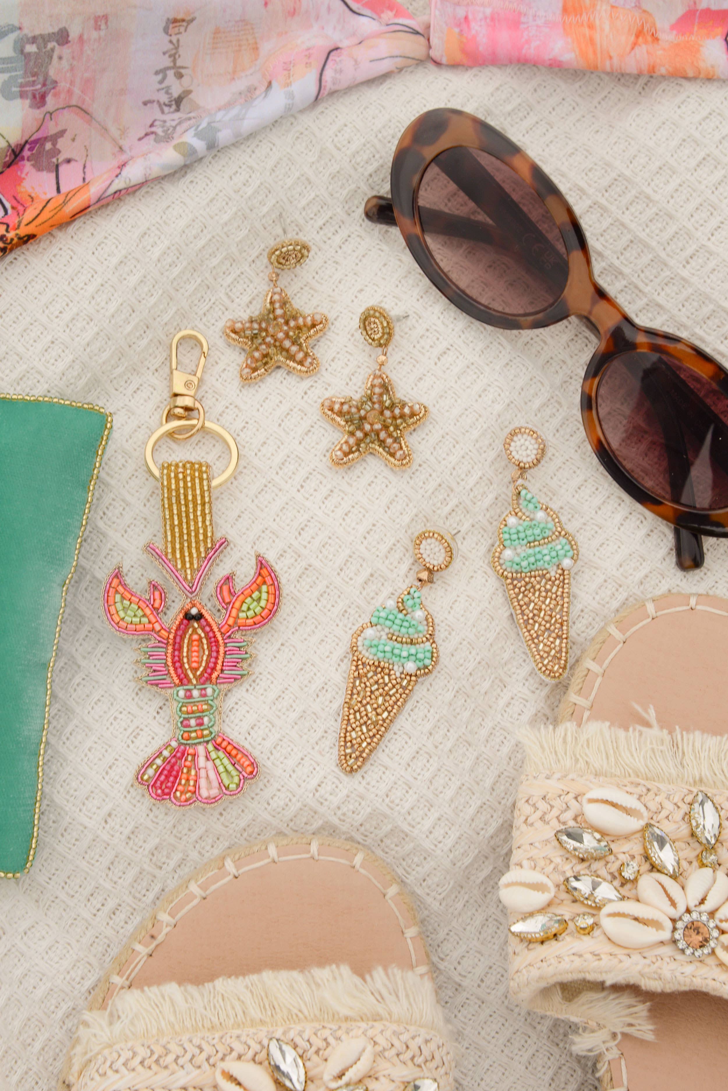 My Doris - Venta al por mayor Llavero - Mujer - Llavero/adorno para bolso de langosta con cuentas de colores1