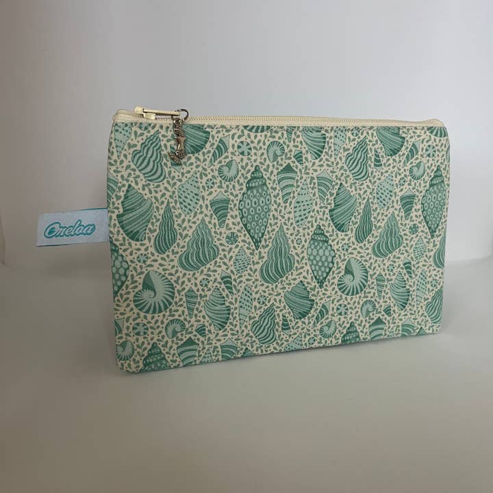 Geldbörse mit Stofffutter in Blaugrün für den Großhandel von Oneloa Maui