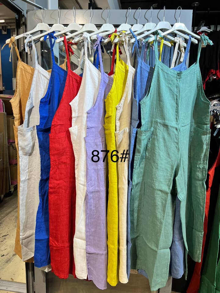 LÉA & LUC - Wholesale Jumpsuit - Women's - 100% Linen Jumpsuit REF. 87610