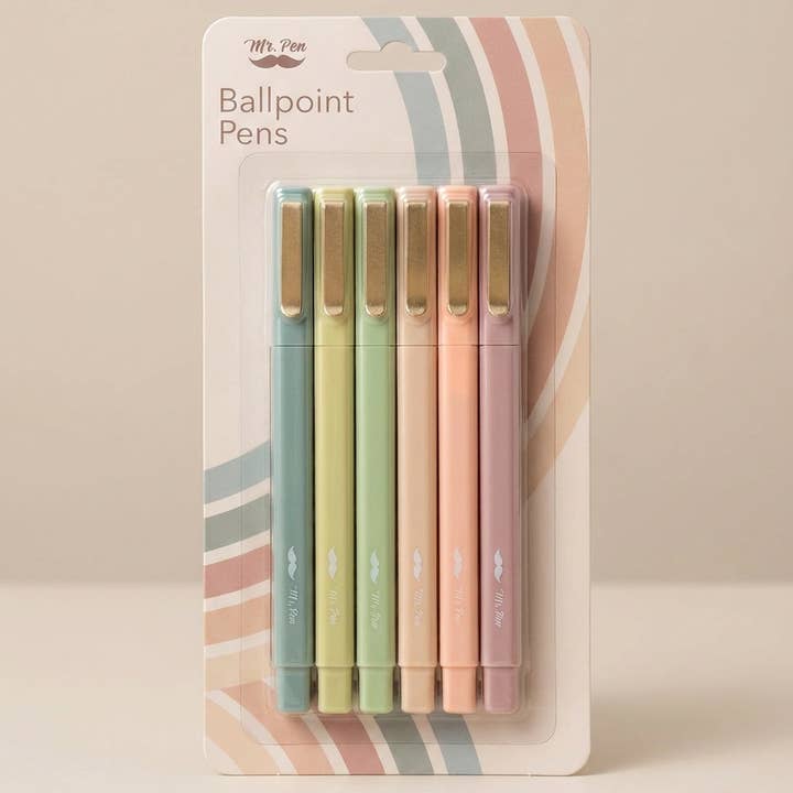 Penne nere estetiche - Confezione da 6 - Asciugatura rapida per la vendita all'ingrosso da parte di Mr. Pen