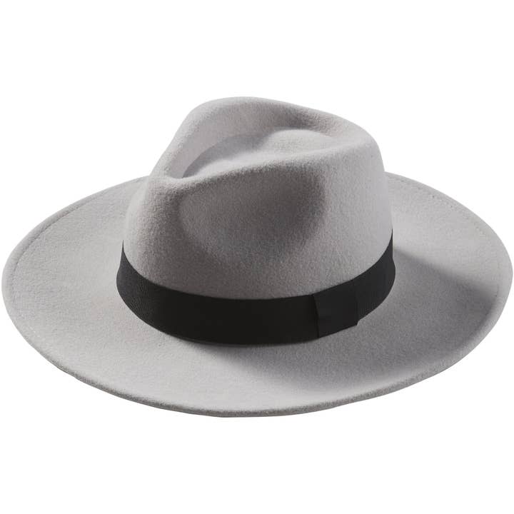 Hadley Wren - Wholesale Fedora - Women's - Gray Hilary Wool Panama Hat