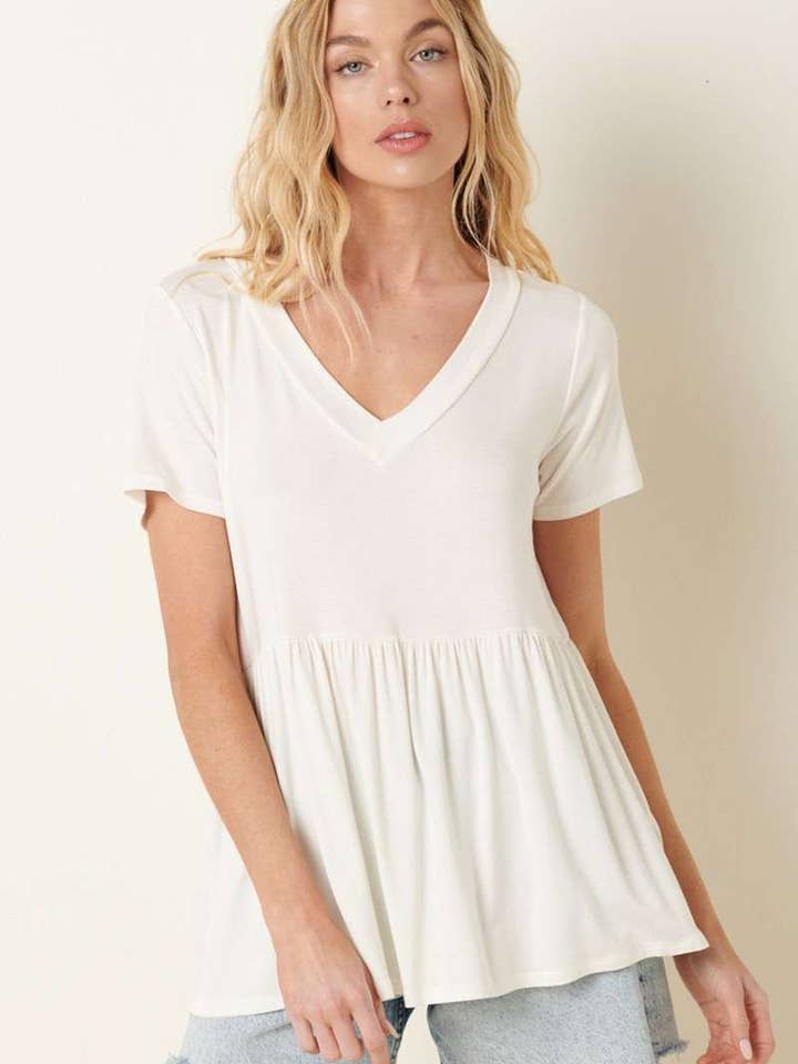 mittoshop - Wholesale Tunic - Women's - BT8128-BAMBOO V-NECK BABYDOLL TOP4