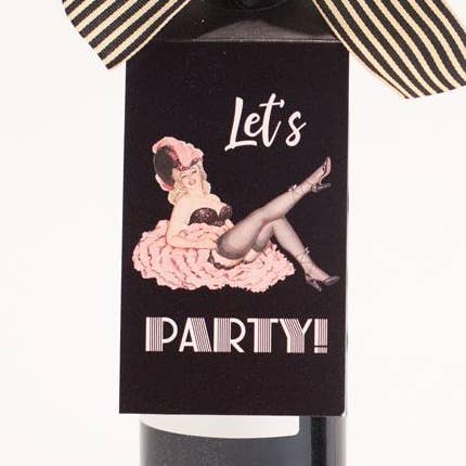 Lets Party Wine Tag för wholesale av Mod Lounge Paper Company