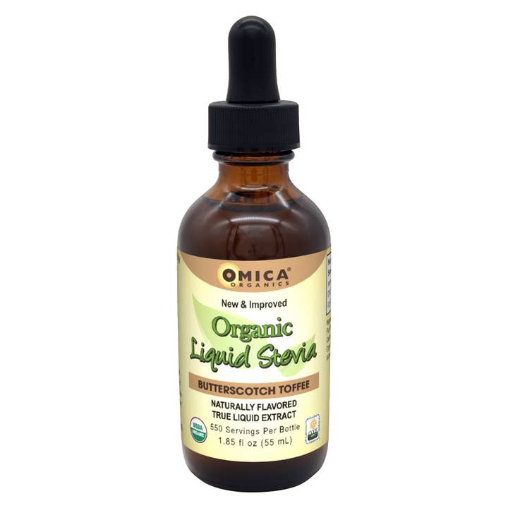 Liquid Stevia – Butterscotch Toffee, Organic (1.85 fl oz) for wholesale by Omica Organics