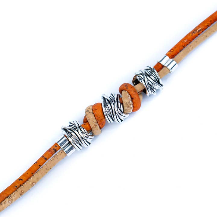 Meninas Bonitas Cork - Venta al por mayor Juegos de joyas - Joyería artesanal vegana de corcho colorido BR-220-MIX-59