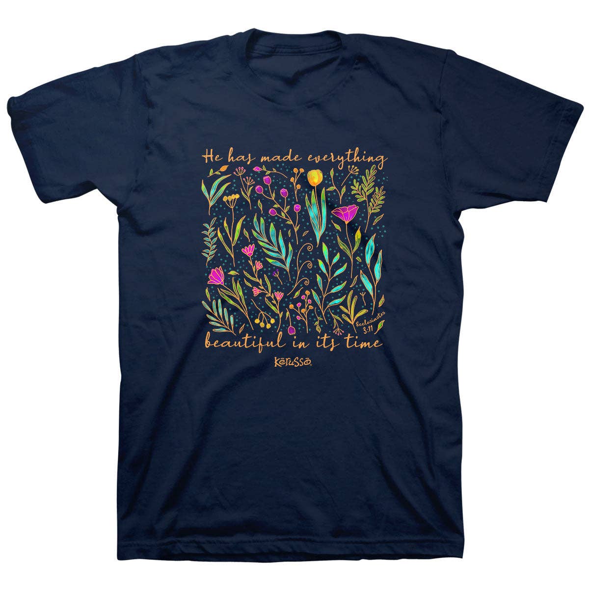 Navy T-shirt Kerusso Everything Beautiful pour femme en vente sur Faire1