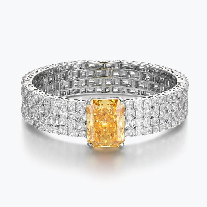 Dissoo® akvamarin blå Sterling sølv armbånd med Halo for engroshandel hos Dissoo