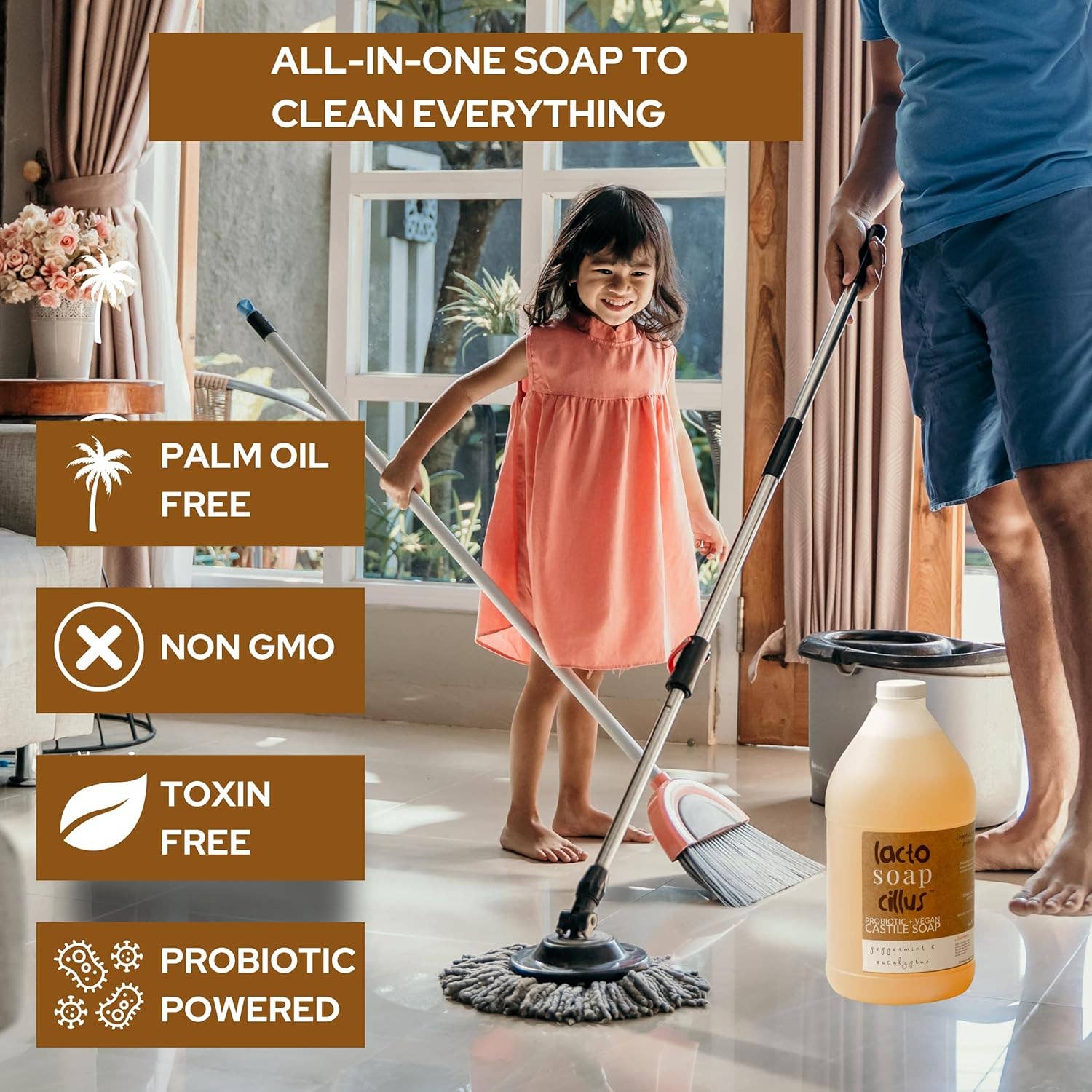 Elemental Wellness | Soap & Toxin-Free Living – wholesale Body wash/shower gel – Peppermint Castile Soap | Bulk Natural Castile Soap (64 oz)4