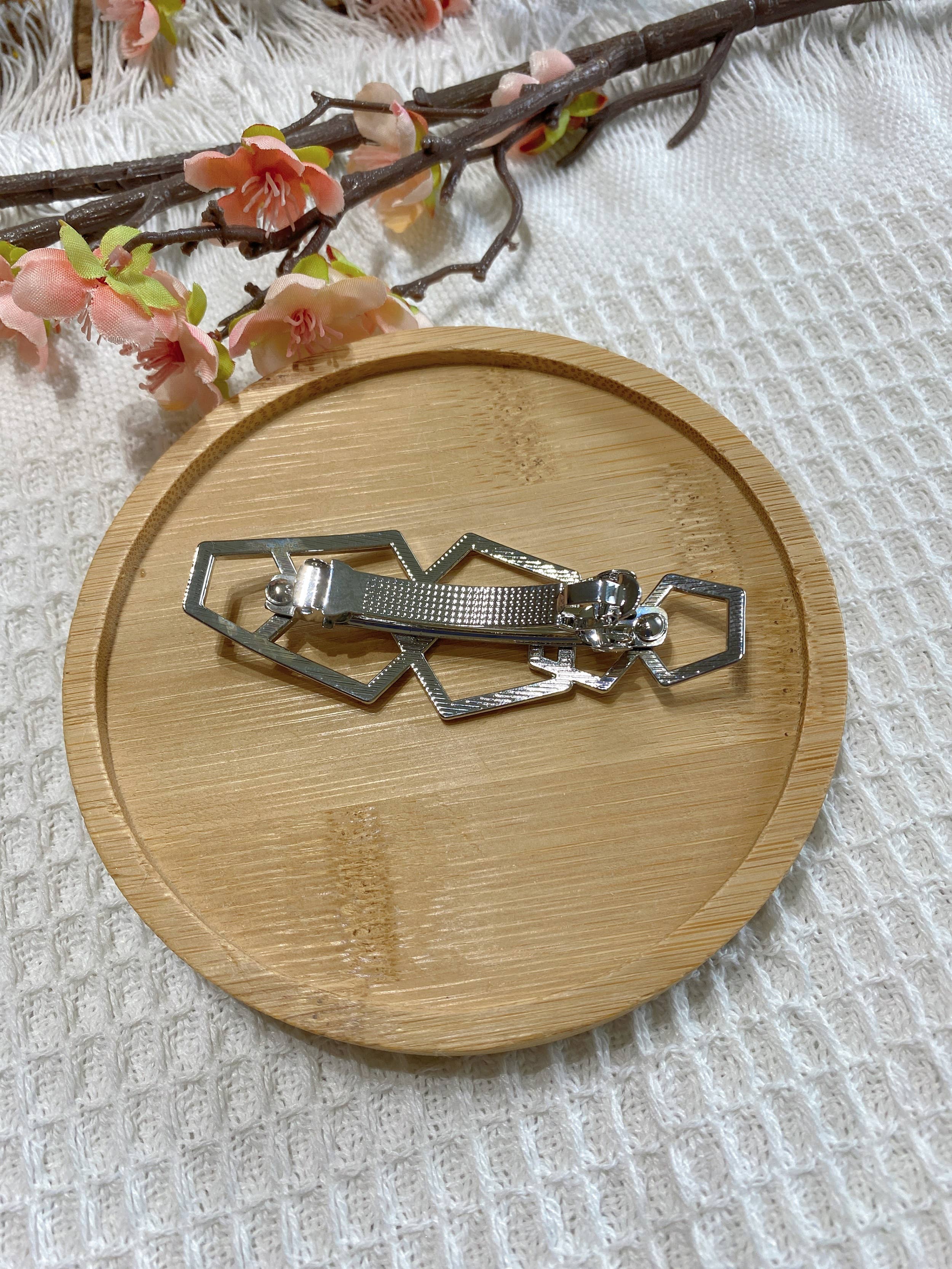 LadyJuneAccessories - Vendita all'ingrosso Fermaglio per capelli - Donna - Fermaglio geometrico dorato | Capelli spessi | Fermacapelli in ottone7