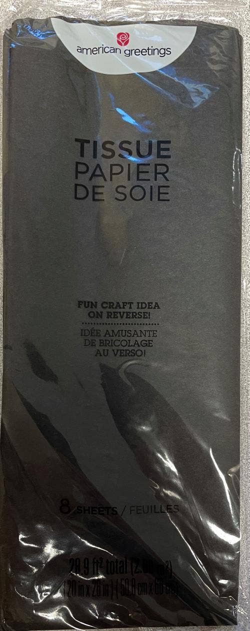 DICKENS INC. - Wholesale Tissue Paper - Tissue Paper Black 8 Sheet | AGTP | SF | 61808081