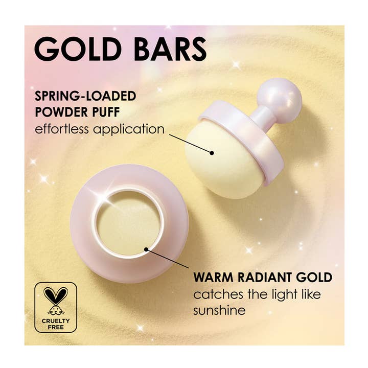 PINEAPPLE Beauty - Wholesale Makeup highlighter - LA Colors C37424 Gold Bars Dazzling Shimmer Loose Powder - 33