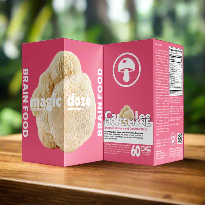 Magic Doze - Wholesale Oral Supplement/Vitamin - Lion's Mane Capsules - Brain Food by Magic Dozeâ„¢
