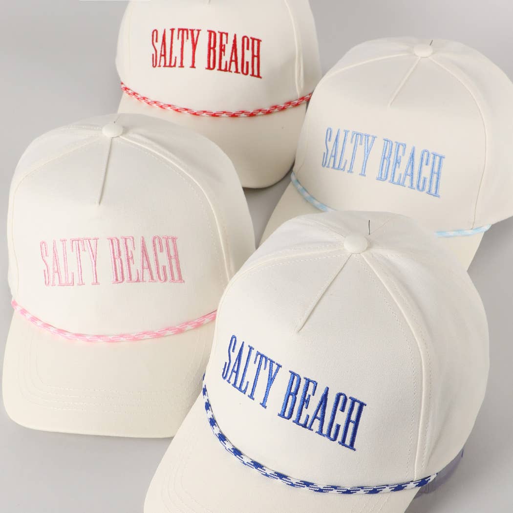 Fashion City - Vendita all'ingrosso Cappellino  da camionista - Unisex - Cappello Trucker Ricamato con Scritta SALTY BEACH16