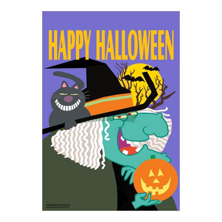 Halloween Garden Flag Happy Halloween Decoration 12.5" x 18 for wholesale by Stonehouse Collection