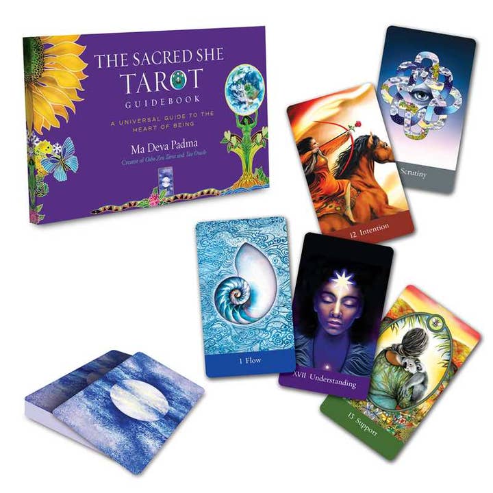 Simon & Schuster - Wholesale Tarot Cards - Sacred She Tarot Deck and Guidebook by Ma Deva Padma