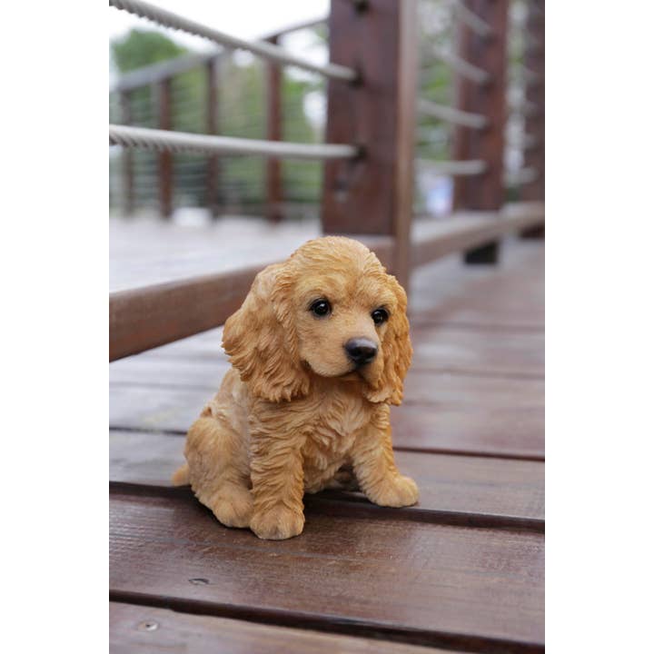 Hi-Line Gift Ltd. - Wholesale Decorative Figurine - Cream-Coloured Cocker Spaniel Statue
