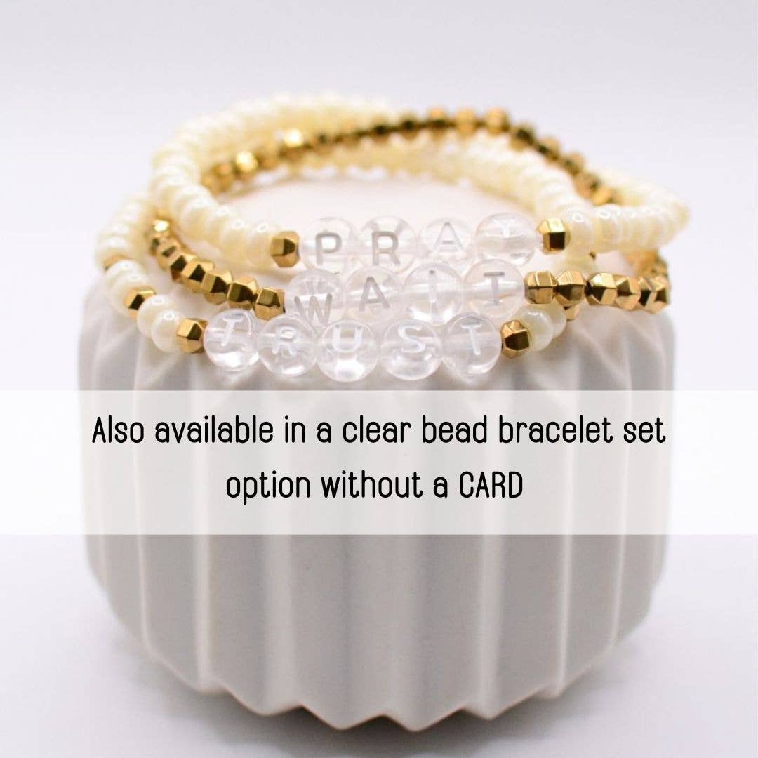 Two and Crew - Faith Based Jewelry & Gifts - Wholesale Beaded Bracelet - Pray Wait Trust Bracelet – Christian Scripture, Faith quote8