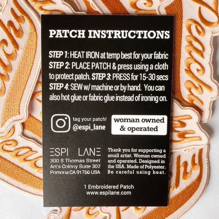 Espi Lane – wholesale Patch – Peachy Iron-On Patch4