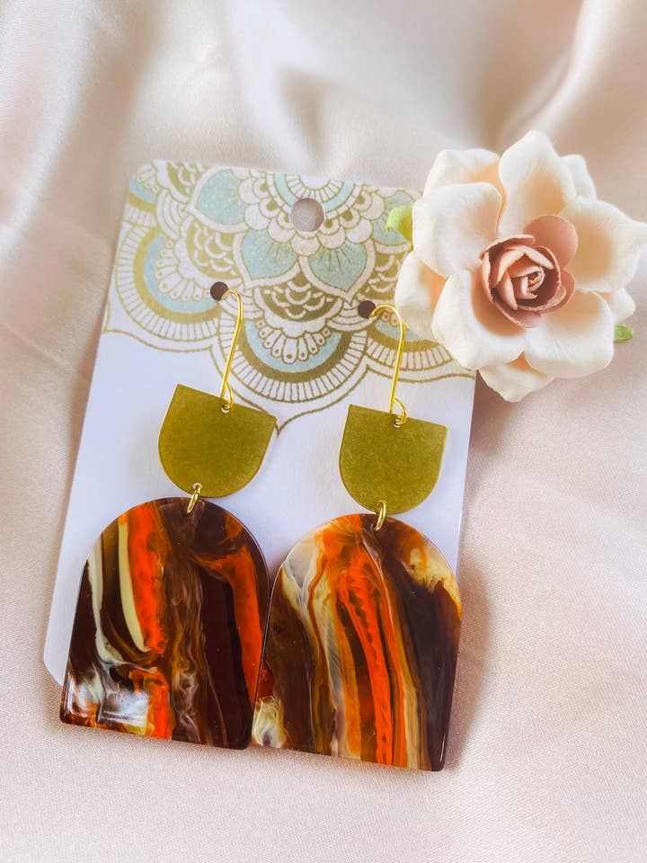 Boho Acrylic Earrings 14 for wholesale by Autumn Rose Designs