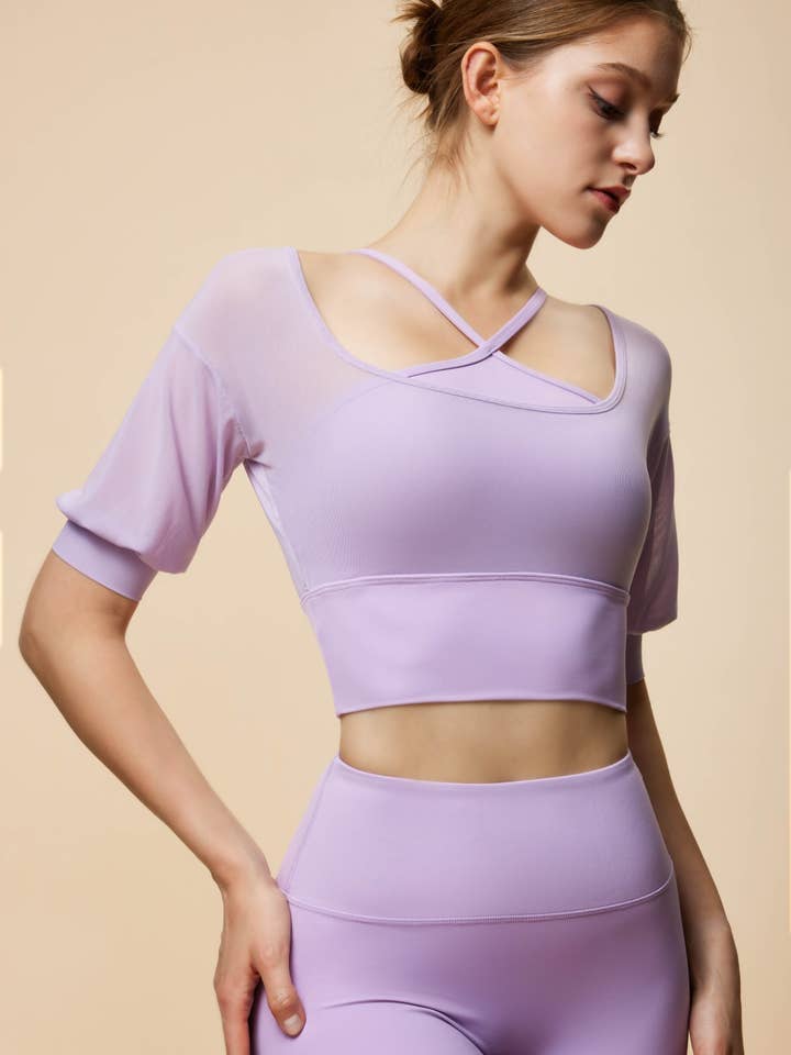 Dromerige set met betoverende lantaarnmouwen van mesh met halterhals voor wholesale door LAZYDAISYSWIMWEAR