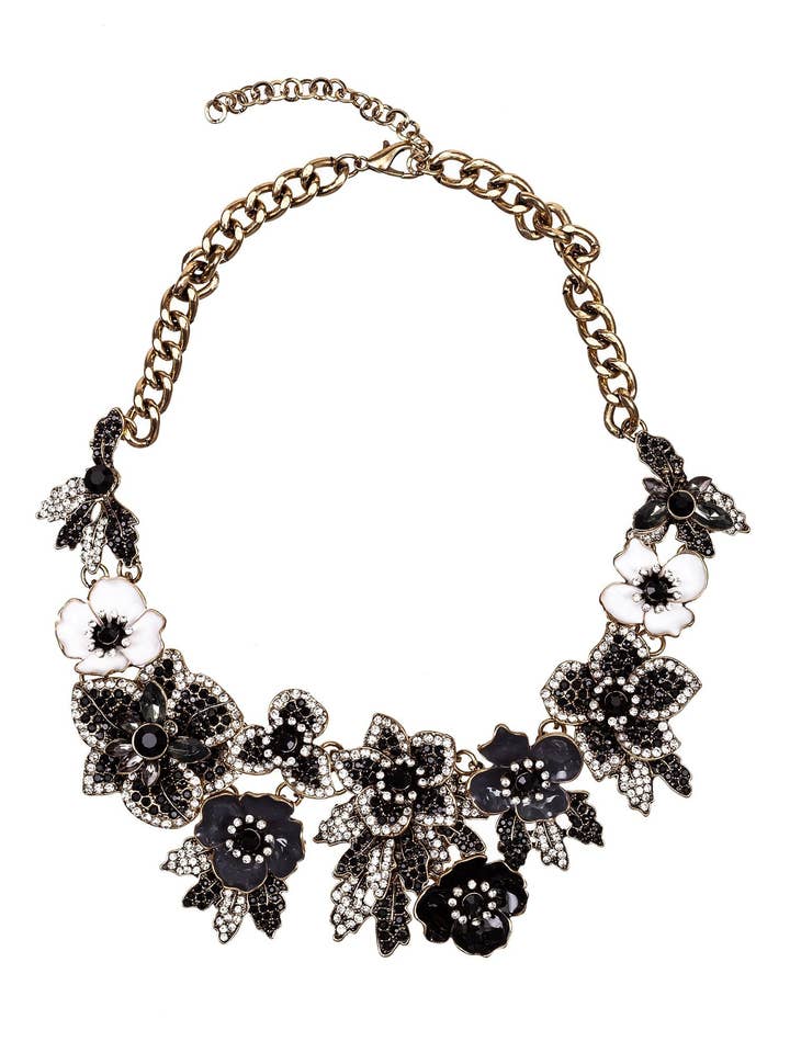 Amata Statement Halskette - Schwarz für den Großhandel von Eye Candy Los Angeles
