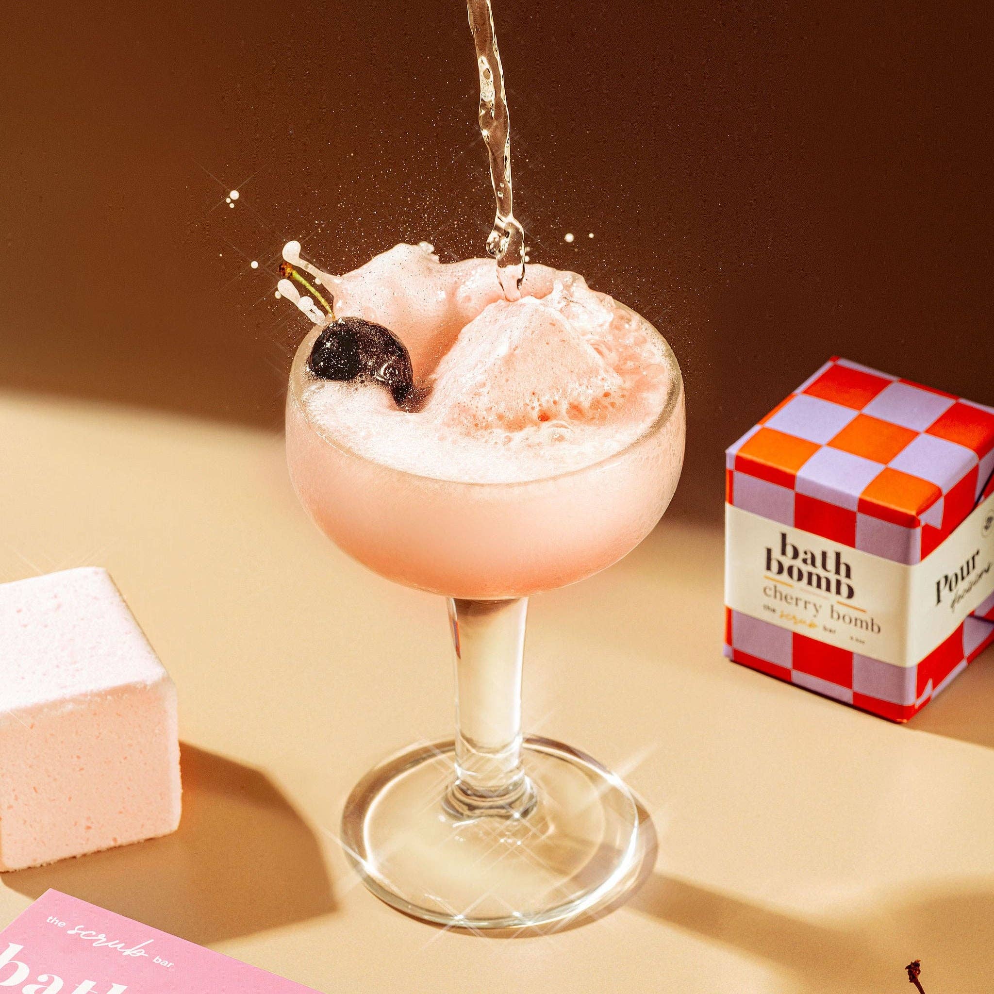 The Scrub Bar - Wholesale Bath Bomb/Fizz - Pour Decisions - Pink Cherry Bath Bomb 6.5oz1