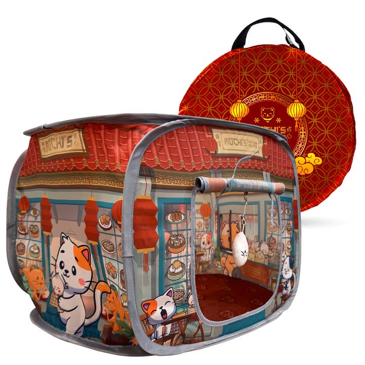 Capnip - Venta al por mayor Iglú para mascotas - Gatos y perros - Casa de Gato Plegable Mochi's Dim Sum Palace de Capnip2