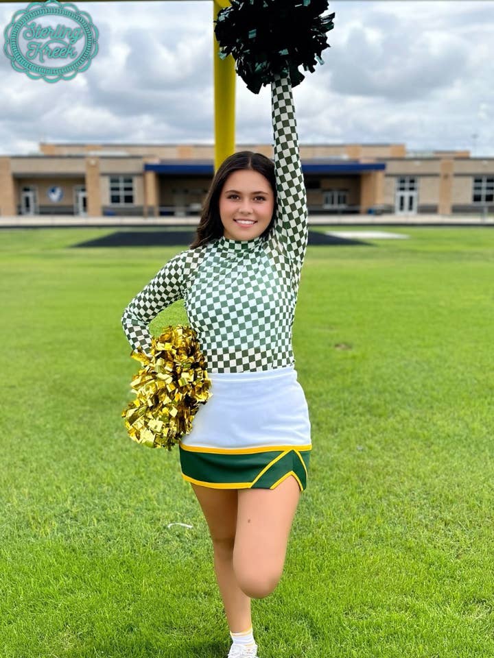 Sterling Kreek - Wholesale Blouse - Women's - Pep Rally Mesh Top Green2