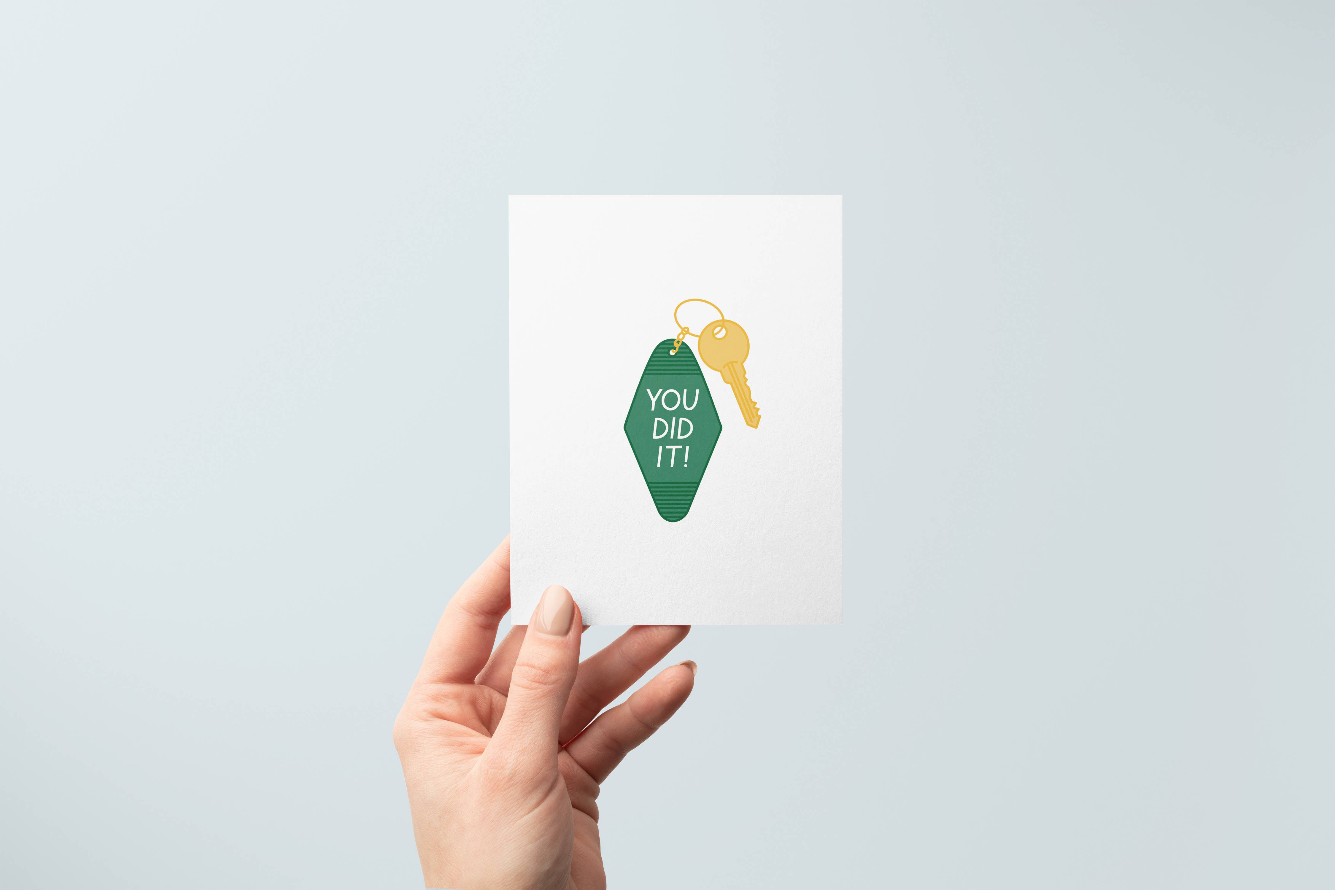 Just Follow Your Art - Wholesale Congratulations Card - You Did It Key Card | Housewarming Card, Congratulations1