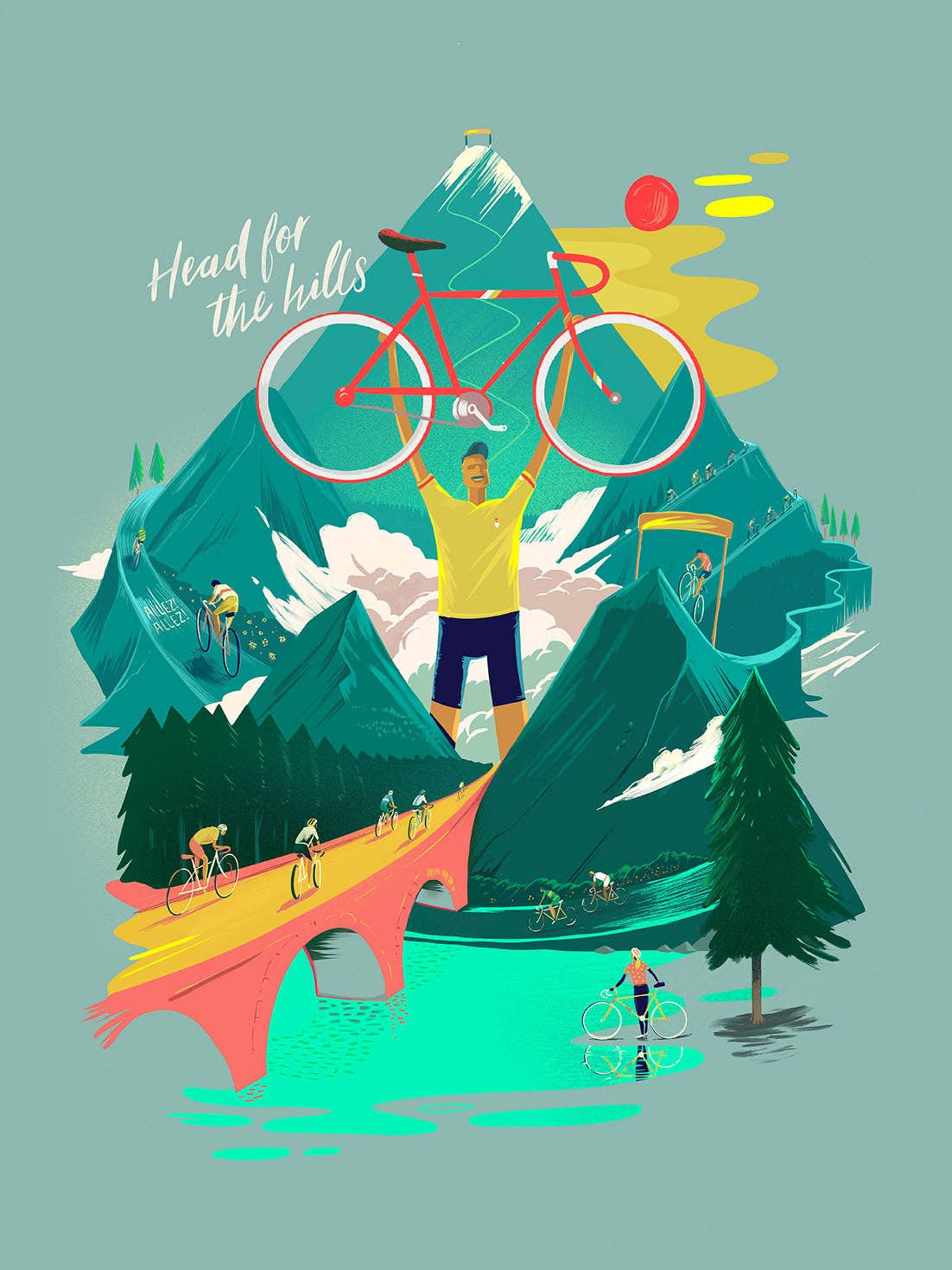 BLUE SHAKER - Wholesale Art Print - Mark Harrison - Head For The Hills0