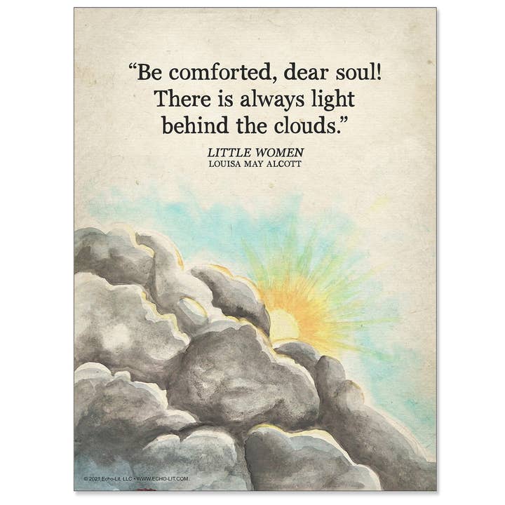 Little Women Literary Vintage Watercolor Quote Art Print for wholesale by Echo-Lit