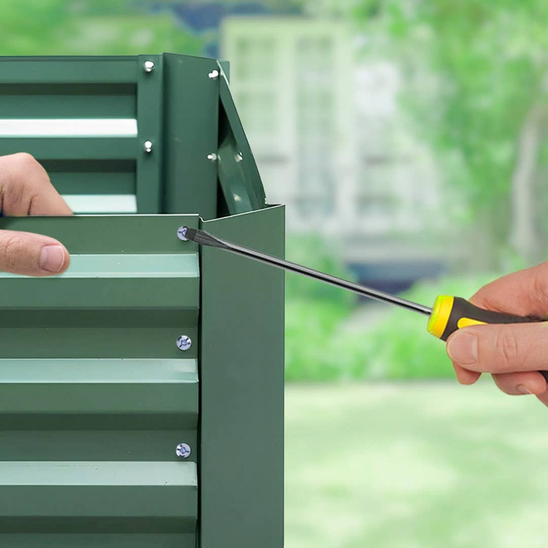 SOGA International Pty Ltd - Wholesale Planter Box - 90cm Rectangle Galvanized Raised Garden Bed Green7