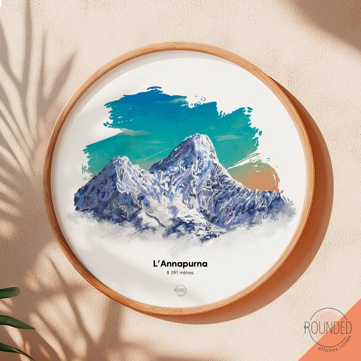 Annapurna Round Poster for wholesale by le murmure des murs
