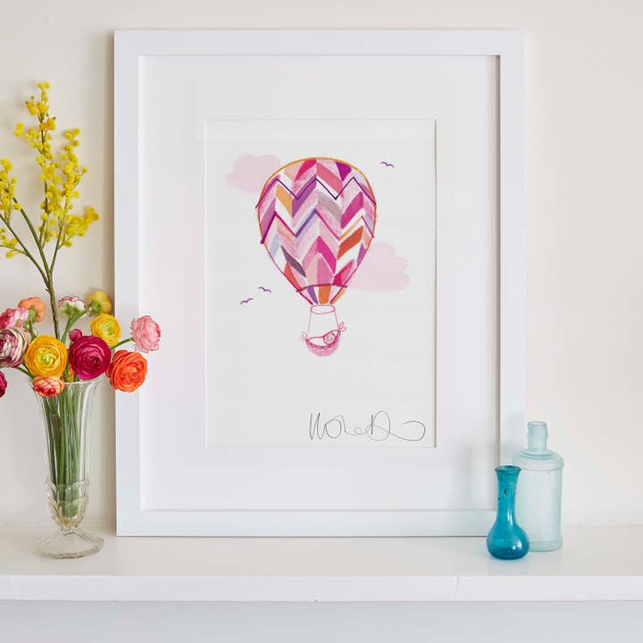 Pink Baby Girl Print, Nursery Decor for wholesale by I Drew This