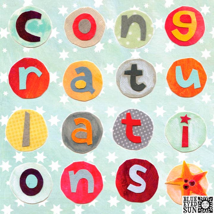 Blue Eyed Sun – wholesale Congratulations card – Congratulations - Daydream