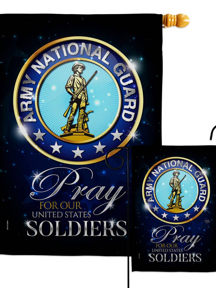 Bandeira Rezar Soldados dos Estados Unidos Guarda Nacional Usa Garden por atacado de Two Group Flag Co