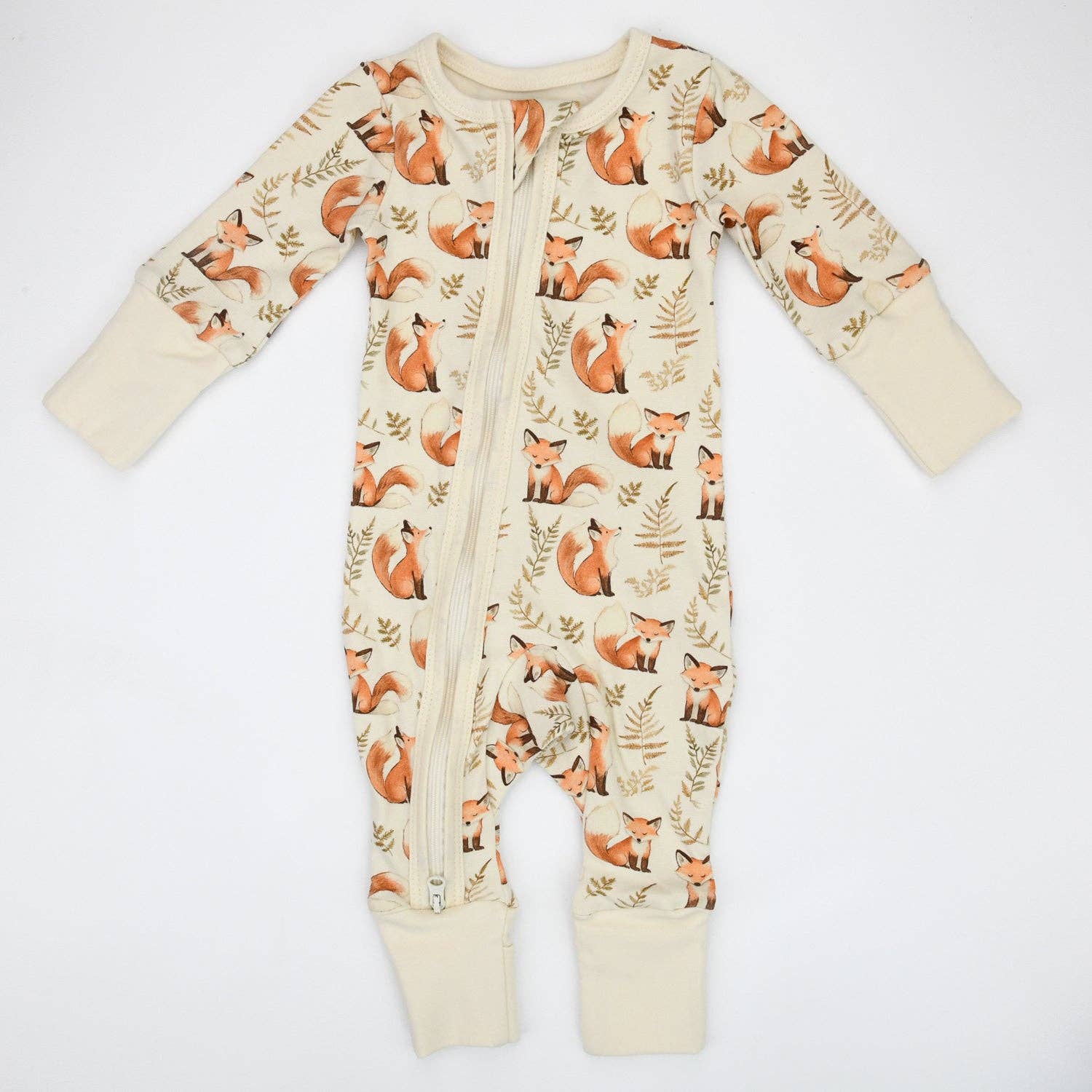 Earthy - Wholesale Sleepsuit - Baby - Organic Cotton Baby Pajamas 2-Way Zip Front Zipper Sleeper, Rusty2