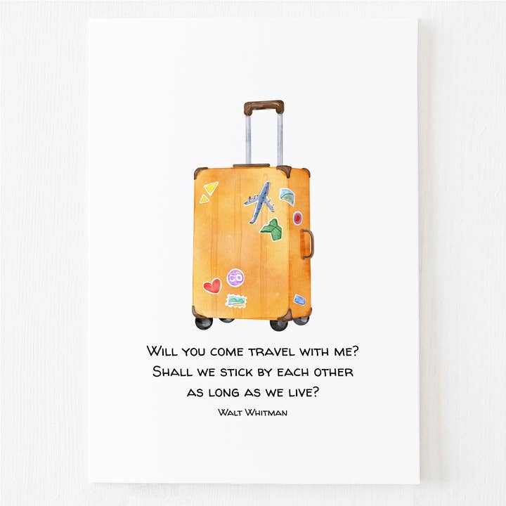 For the Love of Travel Greeting Card - Valentines Day Card for wholesale by Mac and Mo Studio - Luxury Stationery and Greeting Cards