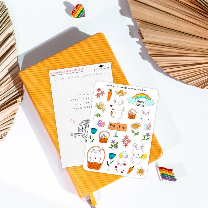 Swallow Wind Art - Wholesale Sticker - Sticker Sheet - Groodle at a Cafe1