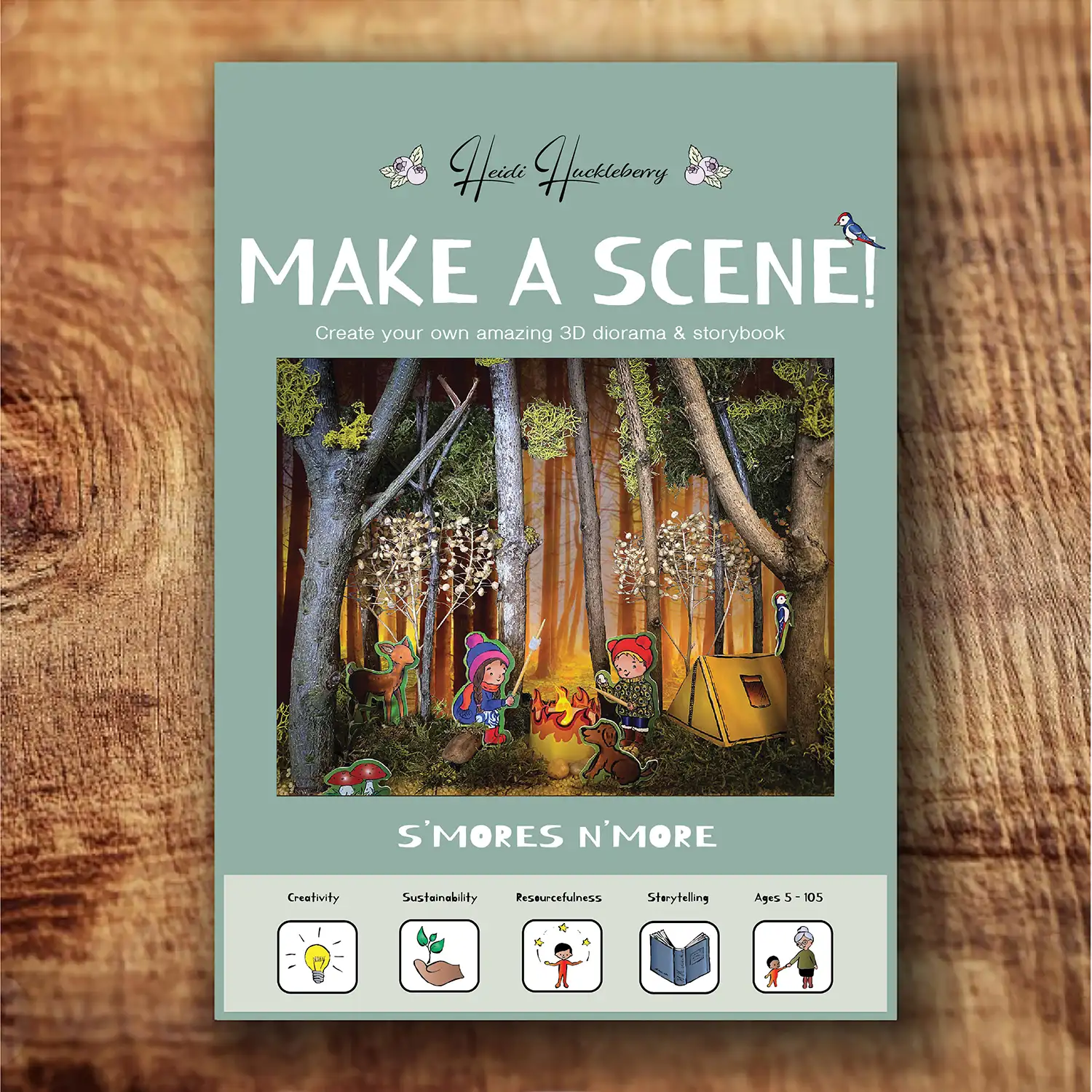 Heidi Huckleberry - Wholesale DIY Craft Kit - Nature Diorama Craft Kit: Make a Scene - S'MORES N'MORE -DIY2