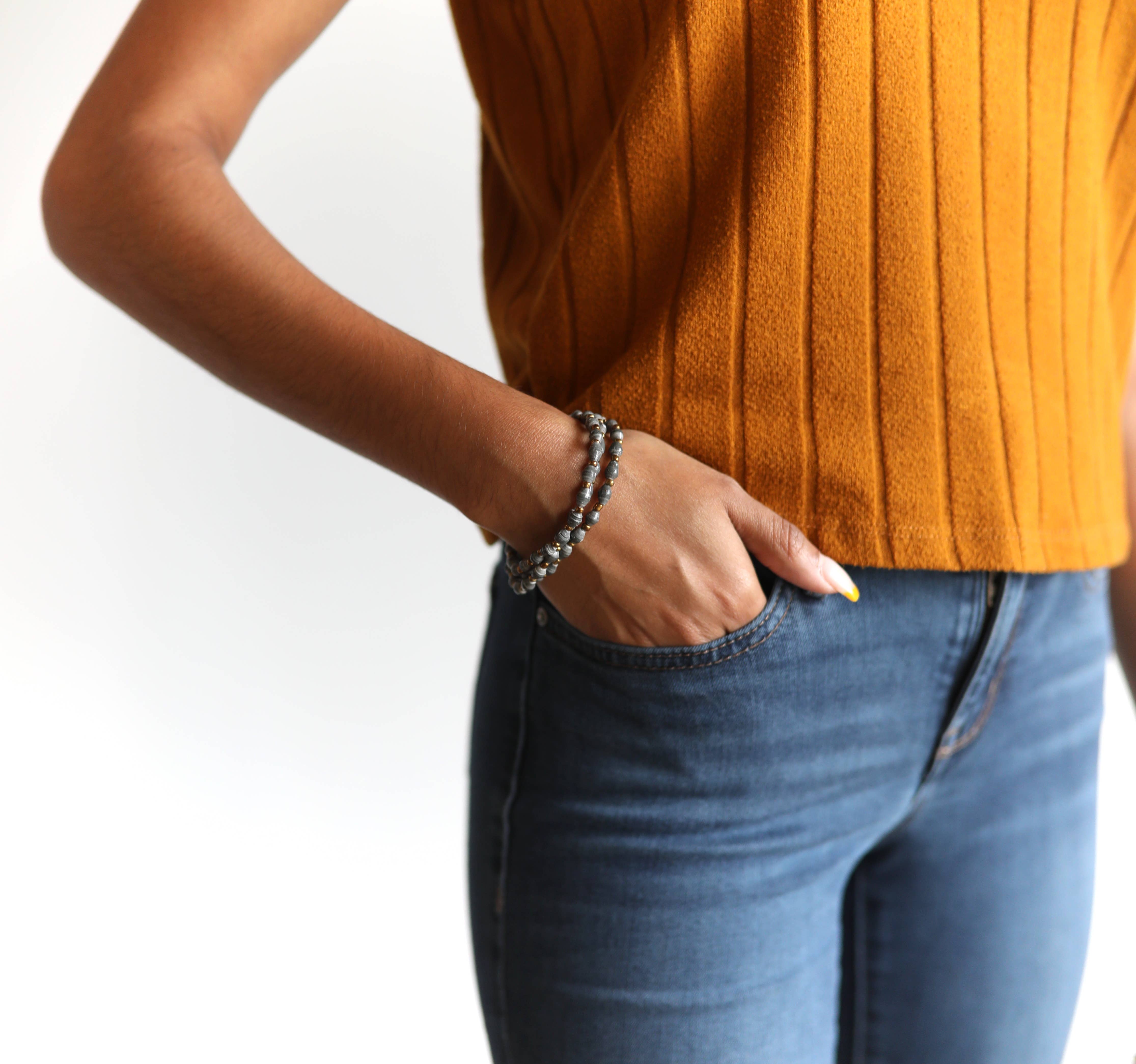 Ornaments 4 Orphans - Wholesale Beaded Bracelet - Maasai Paper Bead Bracelet3